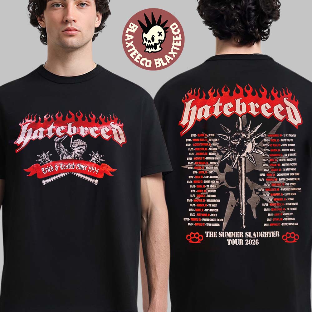 Hatebreed The Summer Slaughter Tour 2026 Merch - Adult & Kids T-Shirts, Sweatshirts & Hoodies apparel design preview 1