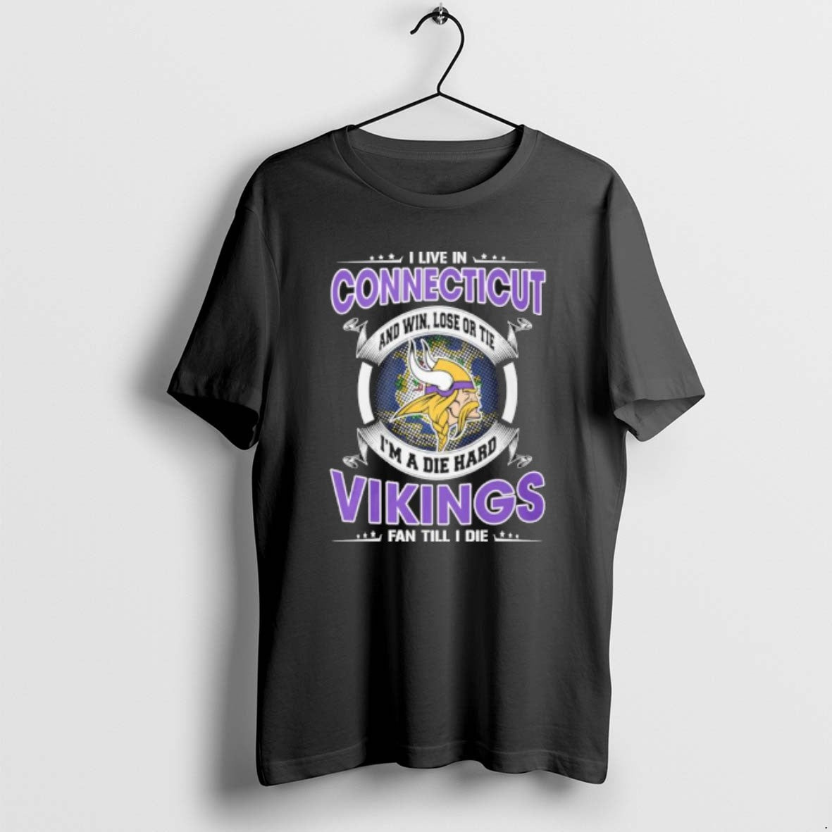 I Live In Connecticut And Win Lose Or Tie Im A Die - Adult & Kids T-Shirts, Sweatshirts & Hoodies apparel design preview 1