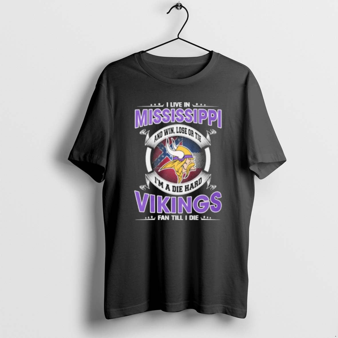 I Live In Mississippi And Win Lose Or Tie Im A Die - Adult & Kids T-Shirts, Sweatshirts & Hoodies apparel design preview 1