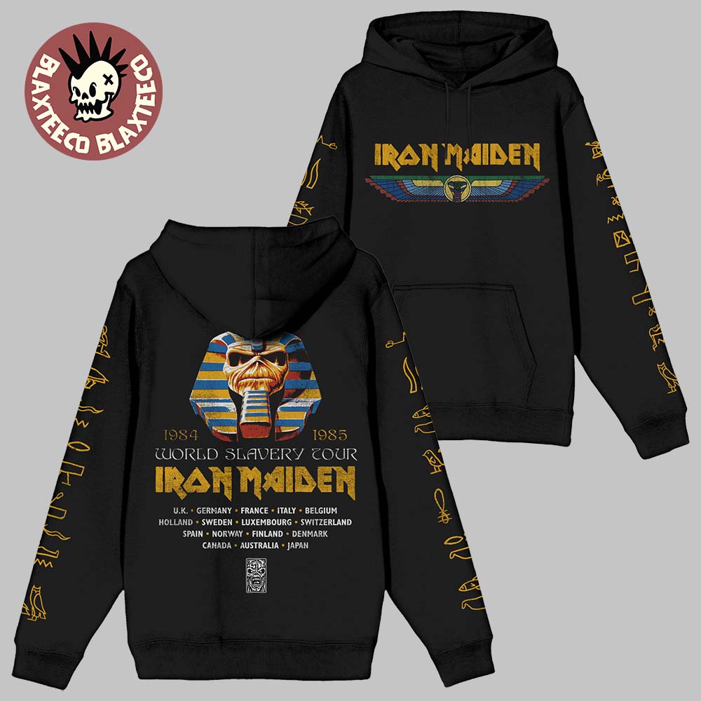 Iron Maiden 50th Anniversary World Slavery Tour 85 - Adult & Kids T-Shirts, Sweatshirts & Hoodies apparel design preview 1