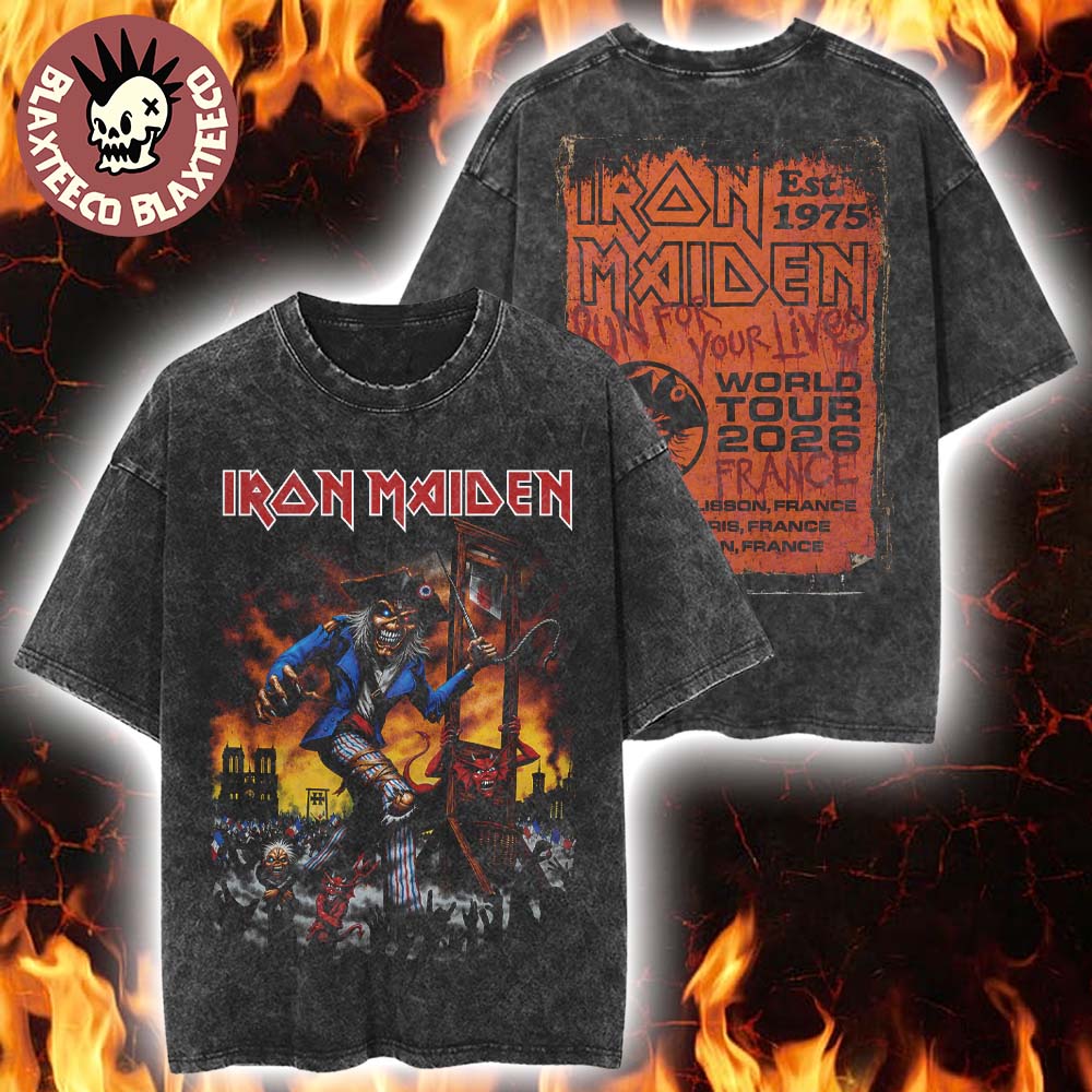 Iron Maiden France 2026 Tour Exclusive Event For - Adult & Kids T-Shirts, Sweatshirts & Hoodies apparel design preview 1