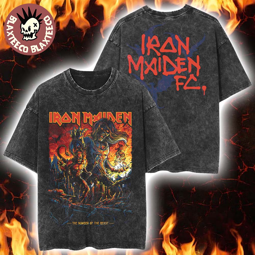 Iron Maiden The Number Of Beast IR FC Exclusive Retro - Adult & Kids T-Shirts, Sweatshirts & Hoodies apparel design preview 1