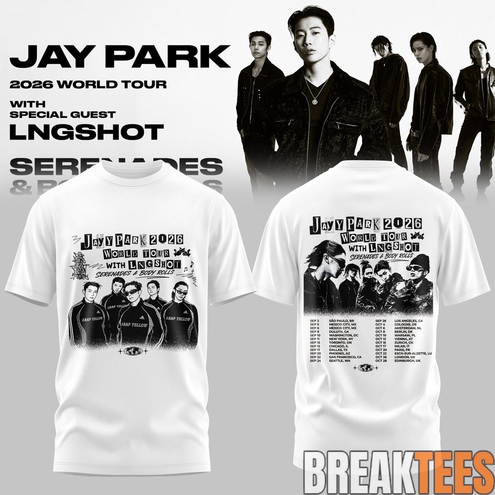Jay Park World Tour 2026 Serenades Body Rolls White - Adult & Kids T-Shirts, Sweatshirts & Hoodies apparel design preview 1