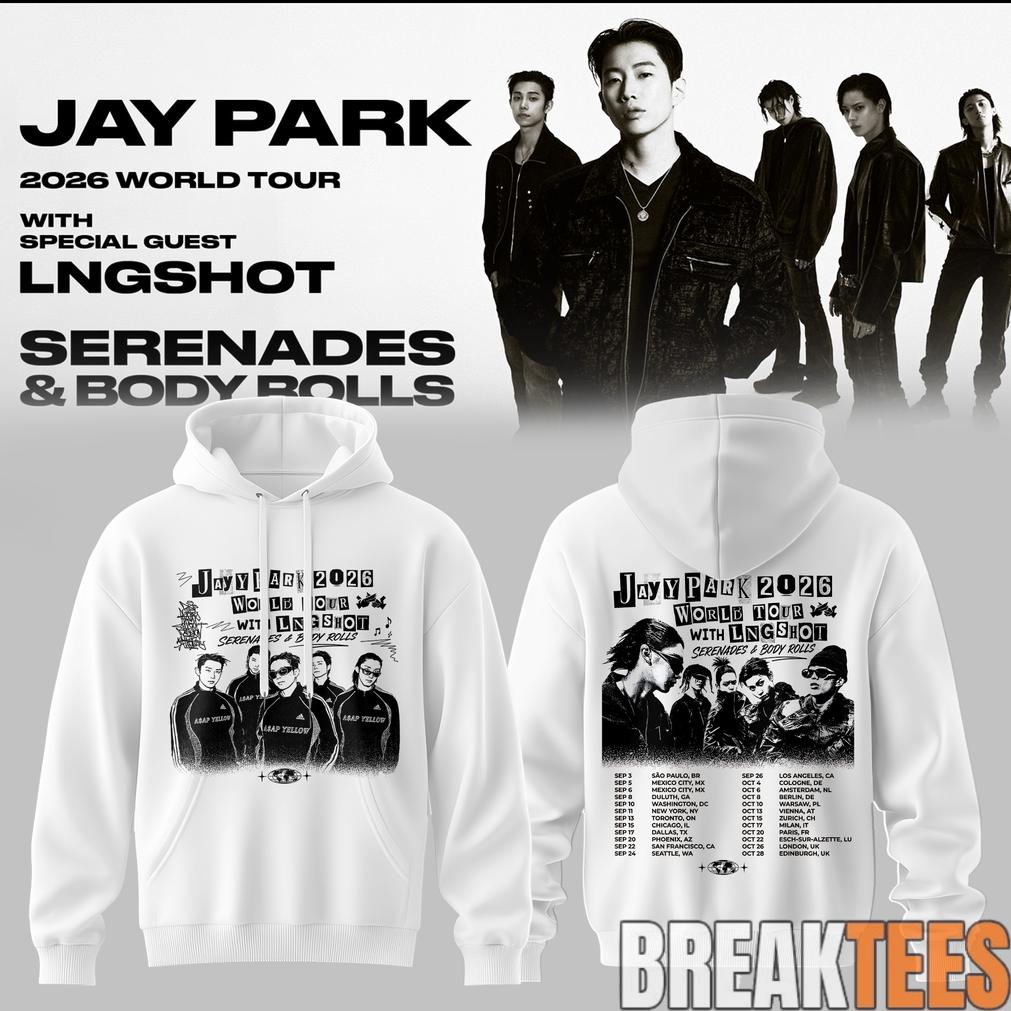 Jay Park World Tour 2026 Serenades Body Rolls White - Adult & Kids T-Shirts, Sweatshirts & Hoodies apparel design preview 1
