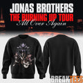 Jonas Brothers The Burning Up Tour All Over Again - Adult & Kids T-Shirts, Sweatshirts & Hoodies apparel design preview 1