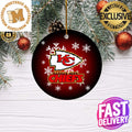 Kansas City Chiefs Merry Christmas Circle Ornament - Adult & Kids T-Shirts, Sweatshirts & Hoodies apparel design preview 1