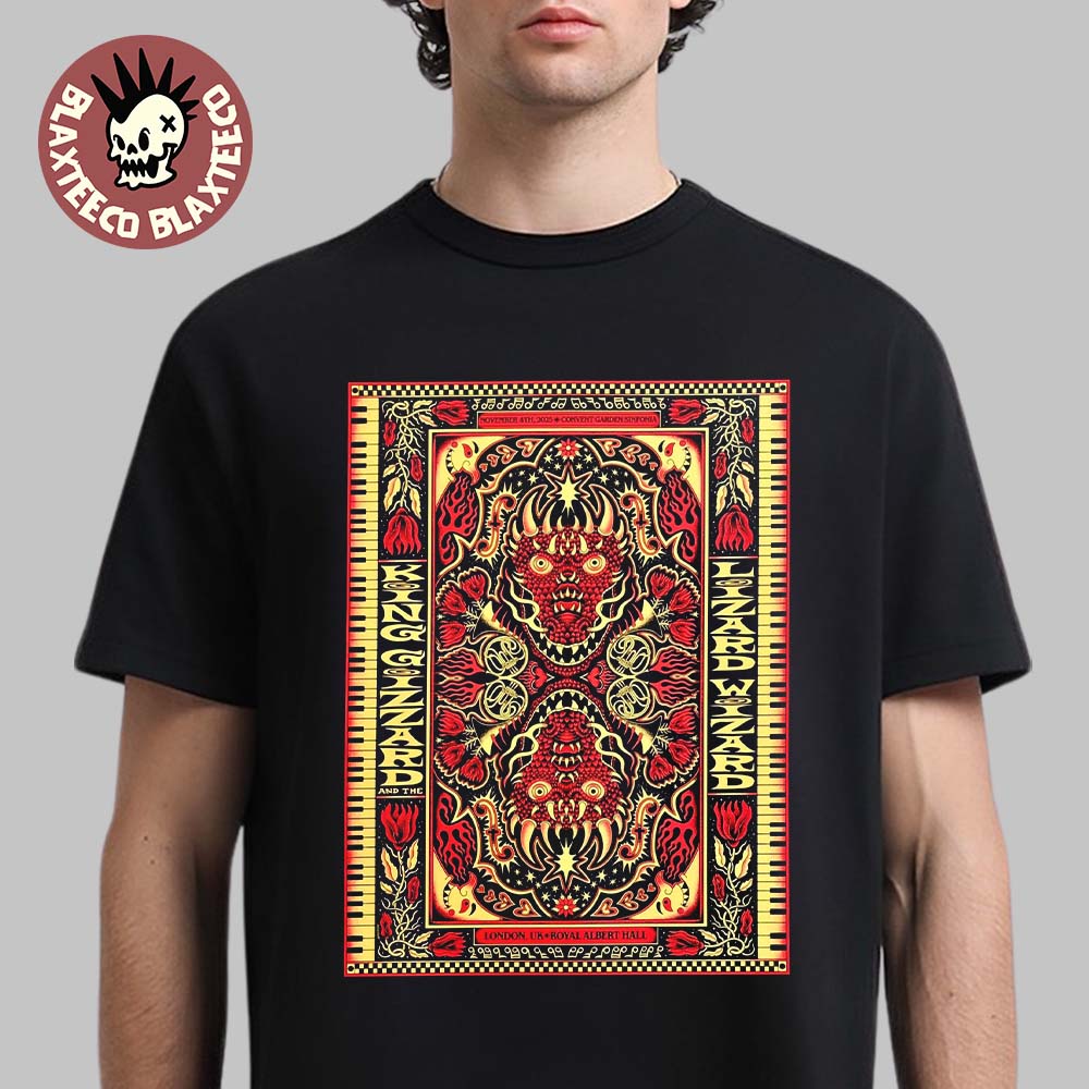 King Gizzard And The Lizard Wizard London UK 2025 - Adult & Kids T-Shirts, Sweatshirts & Hoodies apparel design preview 1