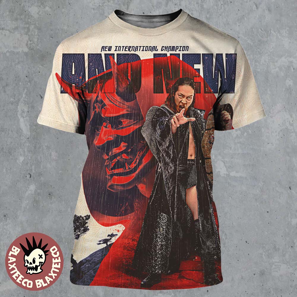 Konosuke Takeshita AND NEW AEW International Champion - Adult & Kids T-Shirts, Sweatshirts & Hoodies apparel design preview 1