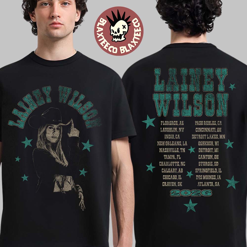 Lainey Wilson Whirlwind World Tour 2026 Dates Back - Adult & Kids T-Shirts, Sweatshirts & Hoodies apparel design preview 1
