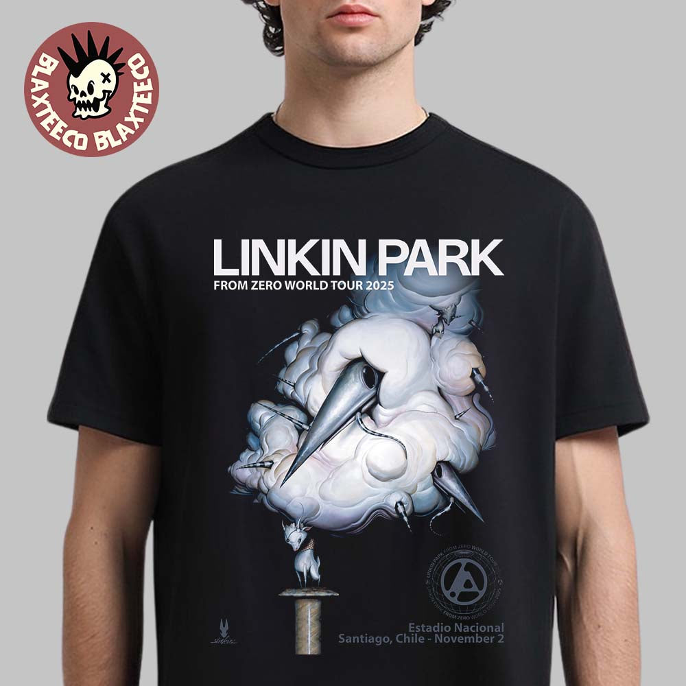 Linkin Park From Zero World Tour 2025 Santiago Chile - Adult & Kids T-Shirts, Sweatshirts & Hoodies apparel design preview 1