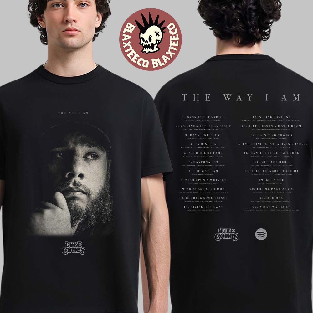 Luke Combs The Way I Am Album Cover With Tracklist - Adult & Kids T-Shirts, Sweatshirts & Hoodies apparel design preview 1