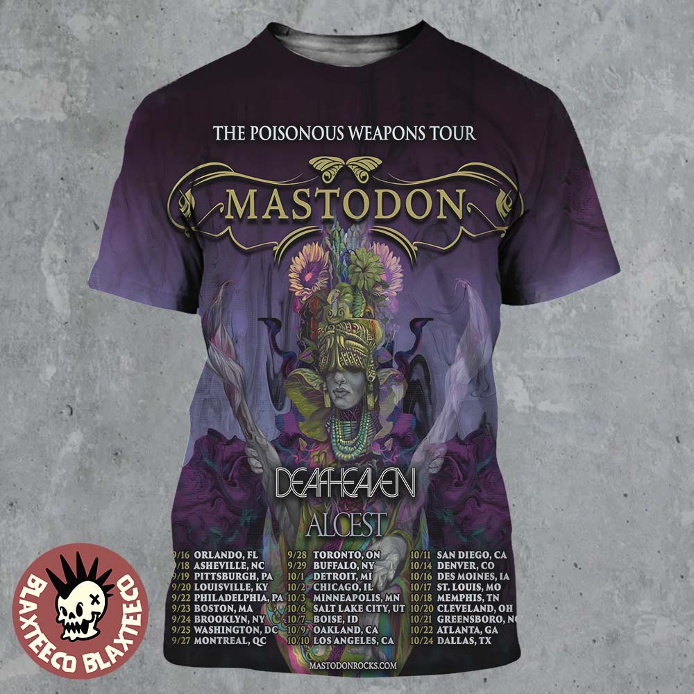 Mastodon The Poisonous Weapons Tour 2026 North - Adult & Kids T-Shirts, Sweatshirts & Hoodies apparel design preview 1