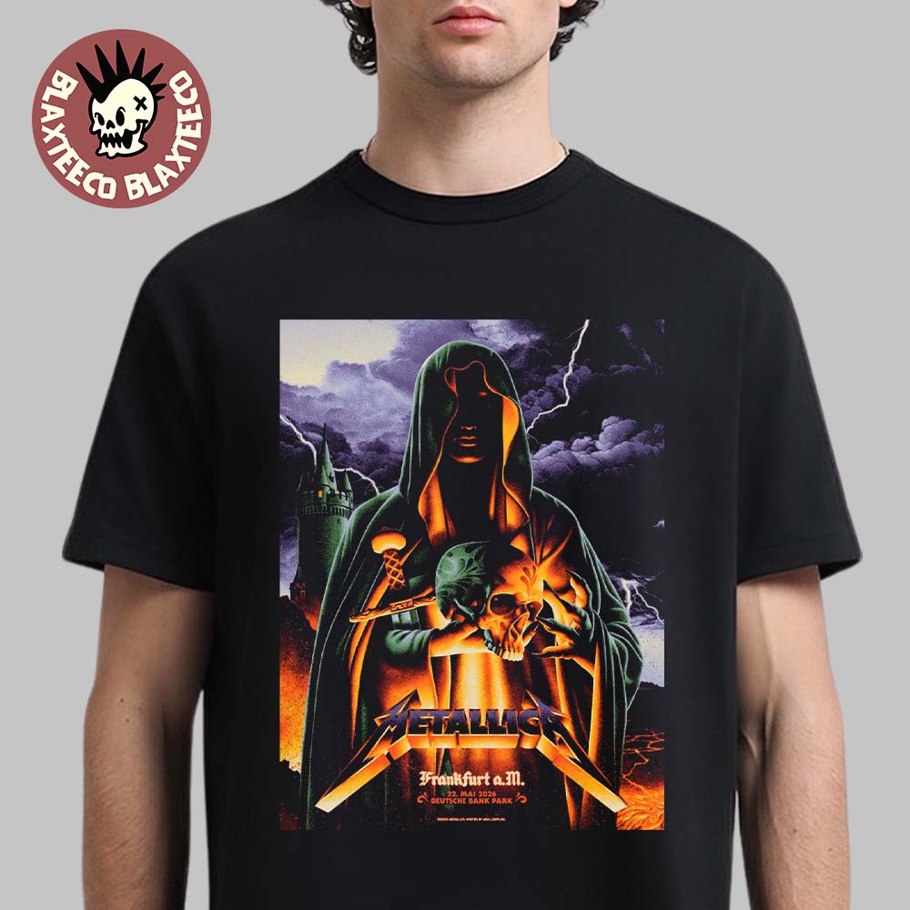 Metallica M72 Frankfurt 2026 Night 1 Venue Poster At - Adult & Kids T-Shirts, Sweatshirts & Hoodies apparel design preview 1