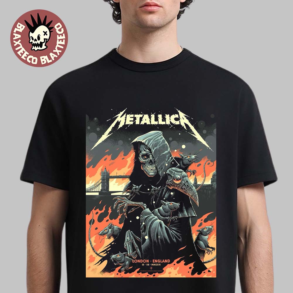 Metallica M72 London England 2026 Night 1 Venue - Adult & Kids T-Shirts, Sweatshirts & Hoodies apparel design preview 1
