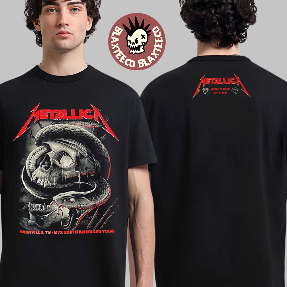 Metallica M72 Nashville 2025 Night 2 Venue Merch At - Adult & Kids T-Shirts, Sweatshirts & Hoodies apparel design preview 1