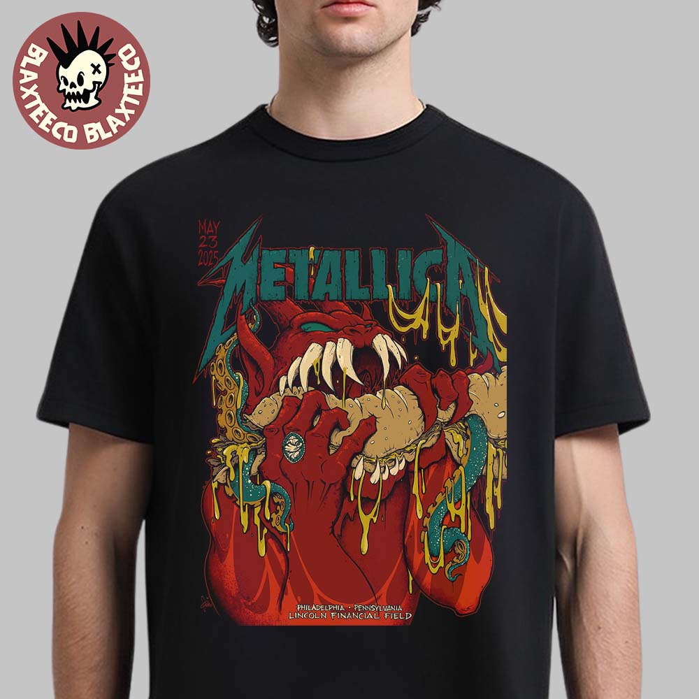 Metallica M72 Philly 2025 Night 1 Venue Poster In - Adult & Kids T-Shirts, Sweatshirts & Hoodies apparel design preview 1