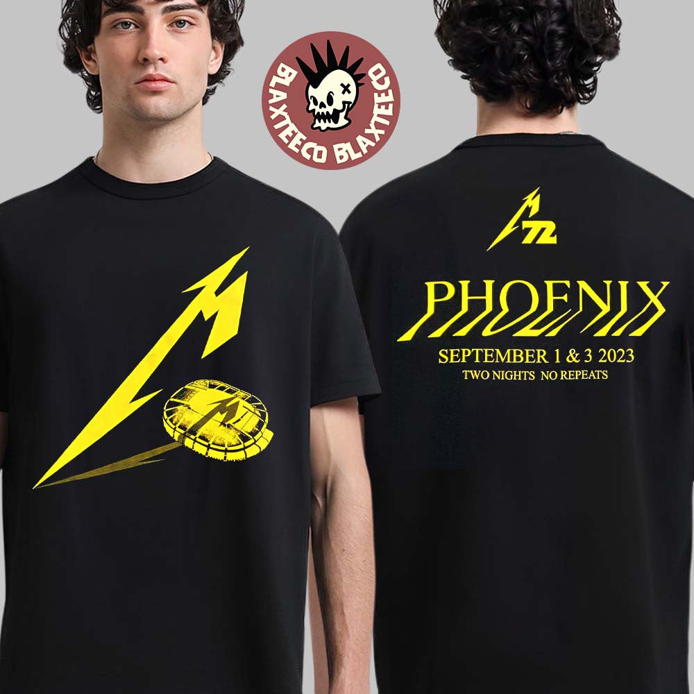 Metallica M72 Phoenix State Farm Stadium Version On - Adult & Kids T-Shirts, Sweatshirts & Hoodies apparel design preview 1