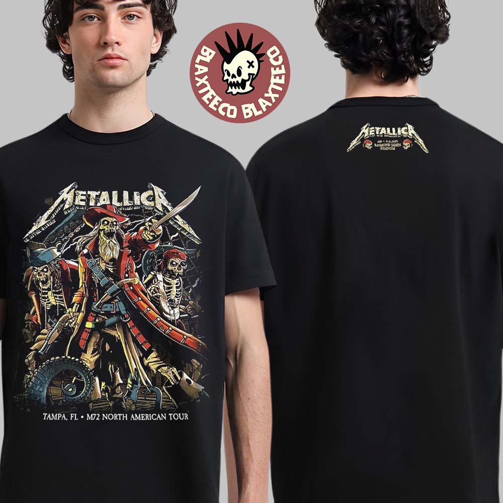Metallica M72 Tampa 2025 Night 1 Venue In Florida At - Adult & Kids T-Shirts, Sweatshirts & Hoodies apparel design preview 1