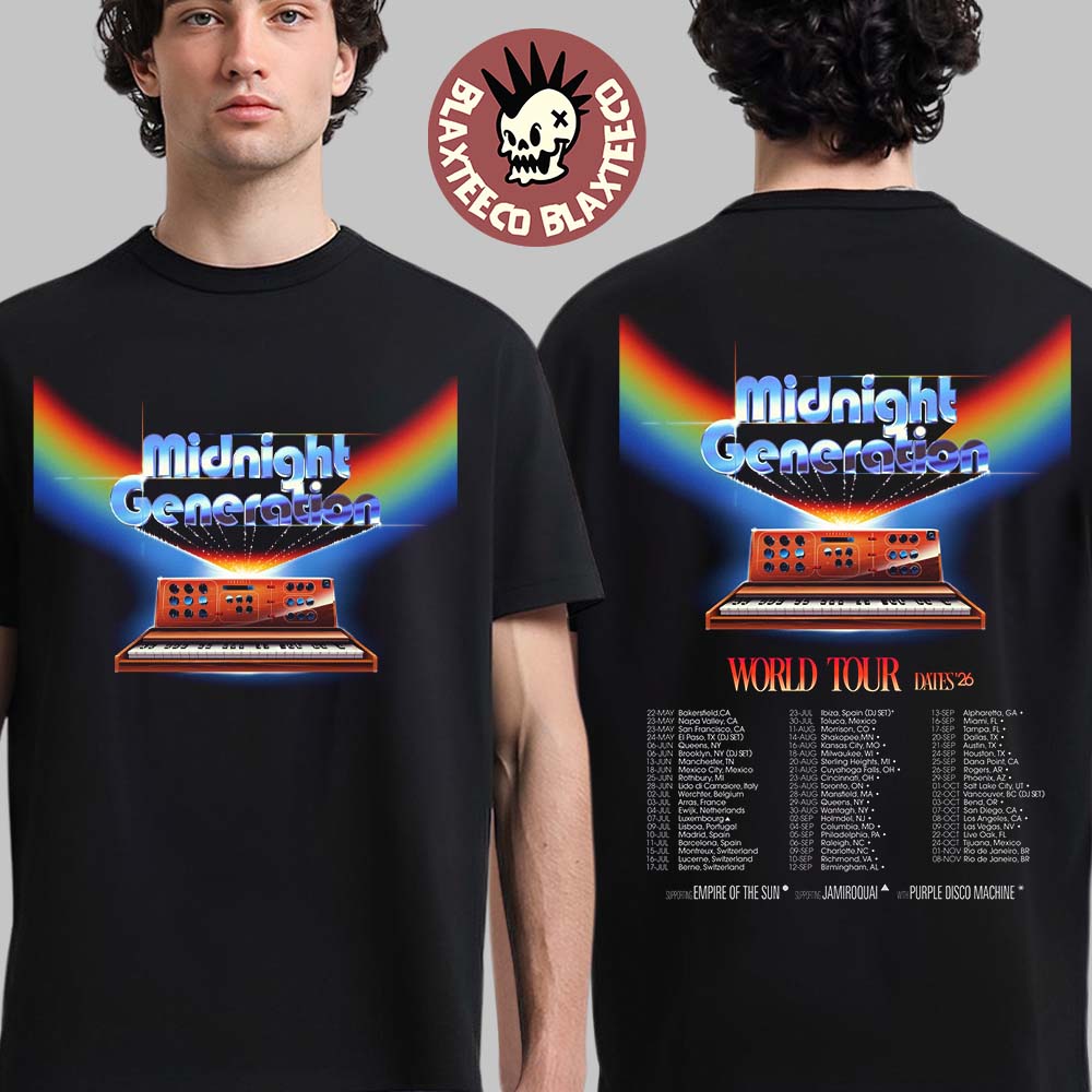 Midnight Generation World Tour 2026 Schedule Dates - Adult & Kids T-Shirts, Sweatshirts & Hoodies apparel design preview 1