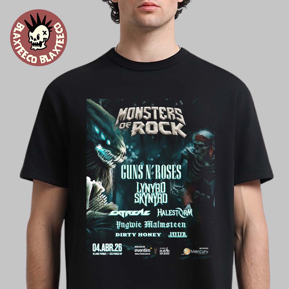 Monster Of Rock 2026 Sao Paulo Prazil At Allianz - Adult & Kids T-Shirts, Sweatshirts & Hoodies apparel design preview 1