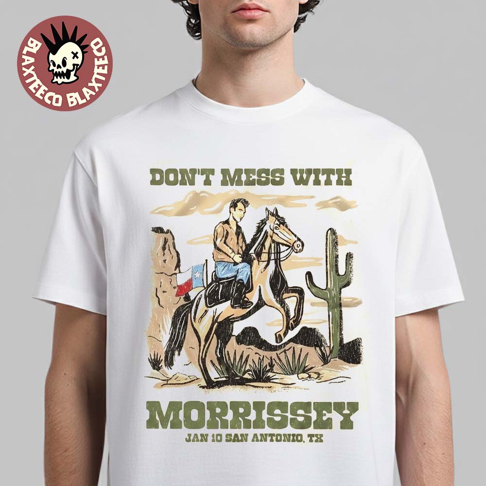 Morrissey San Antonio Texas 2026 Event On January 10 - Adult & Kids T-Shirts, Sweatshirts & Hoodies apparel design preview 1