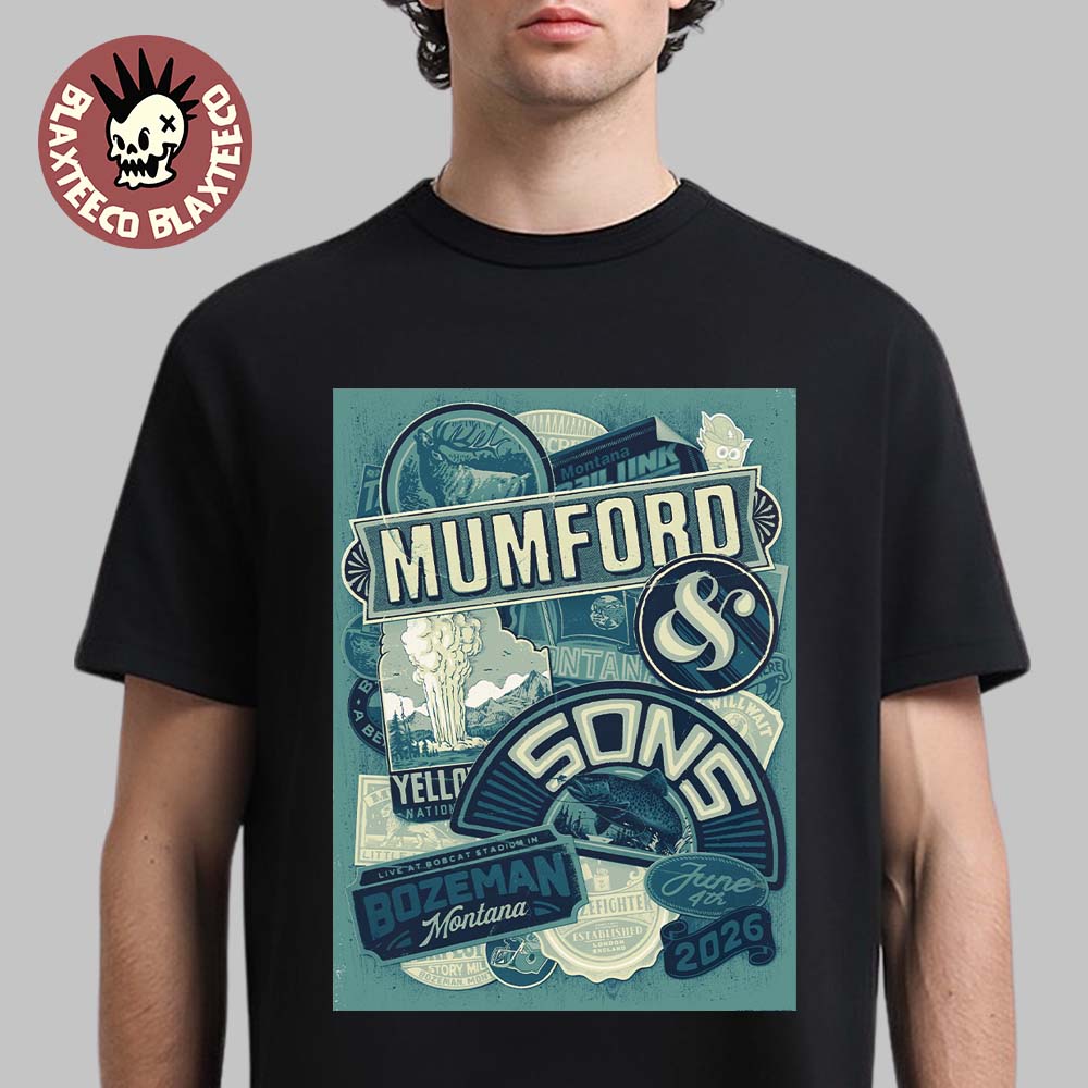 Mumford And Sons Bozeman Montana 2026 Venue Poster - Adult & Kids T-Shirts, Sweatshirts & Hoodies apparel design preview 1