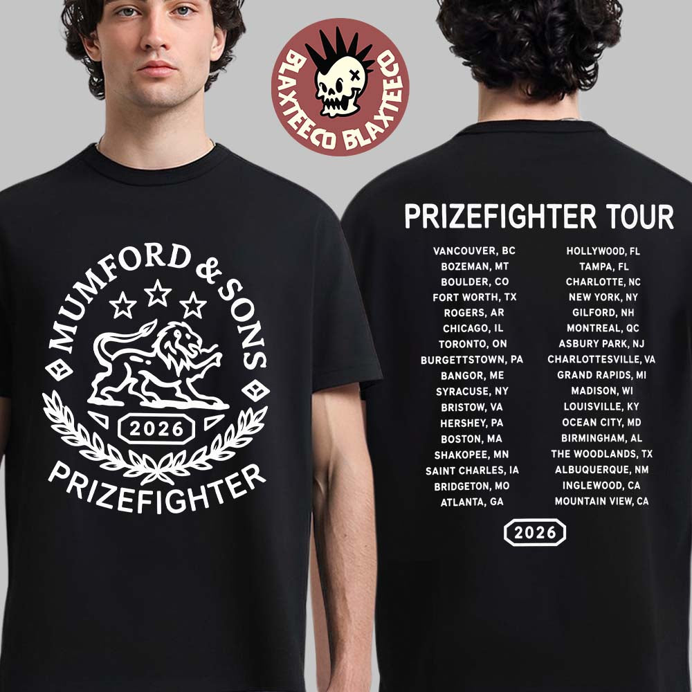 Mumford And Sons Prizefighter Tour 2026 North America - Adult & Kids T-Shirts, Sweatshirts & Hoodies apparel design preview 1