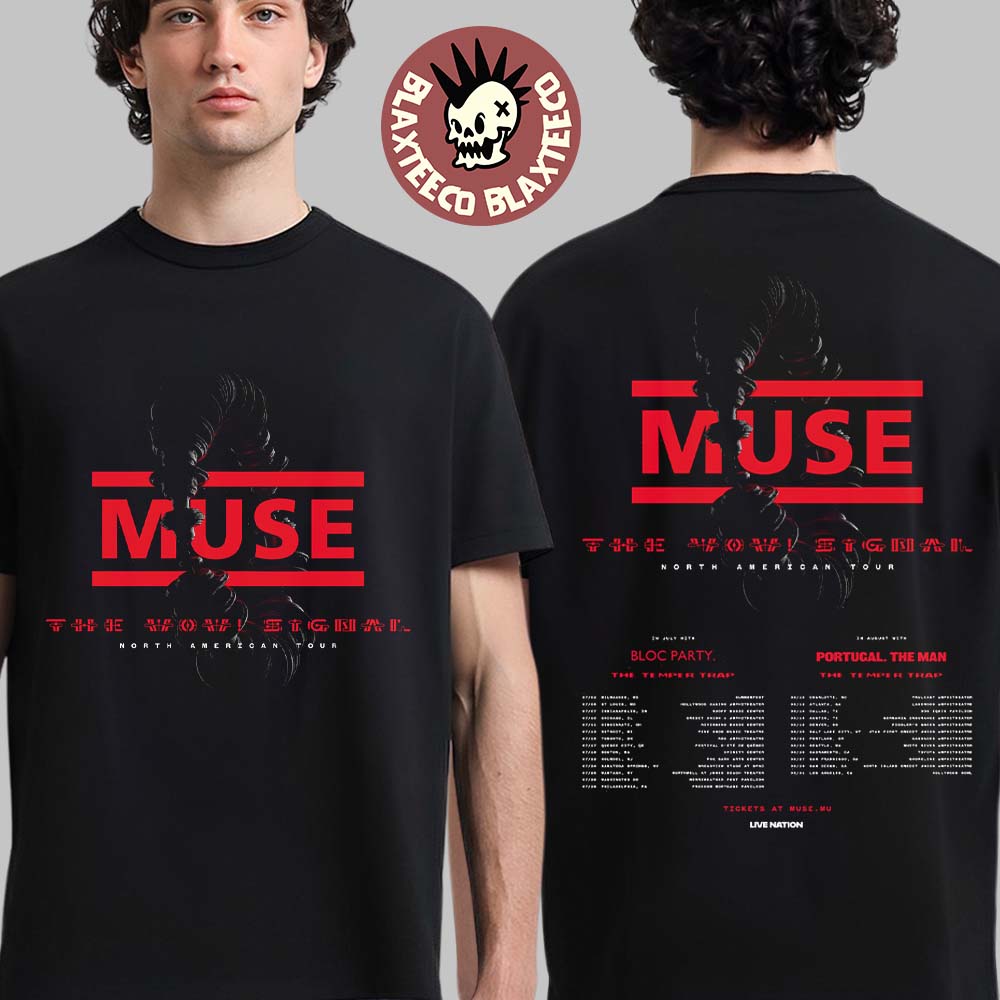 Muse The WOW Signal North American Tour 2026 Schedule - Adult & Kids T-Shirts, Sweatshirts & Hoodies apparel design preview 1