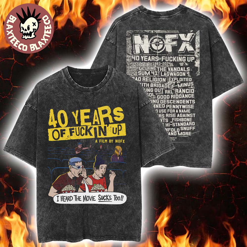 NOFX 40 Years Of Funkin' Up Film Merch I Heard The - Adult & Kids T-Shirts, Sweatshirts & Hoodies apparel design preview 1