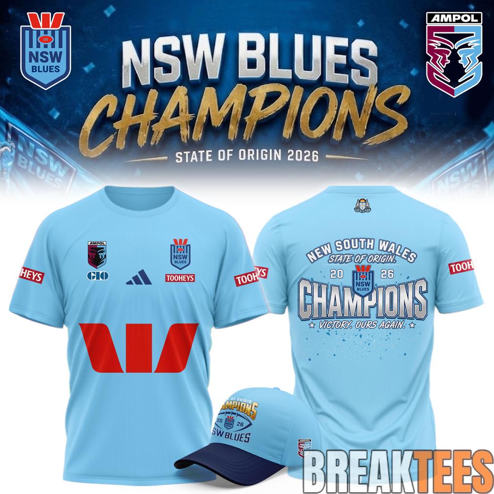 New South Wales Blues 2026 State Of Origin Champions - Adult & Kids T-Shirts, Sweatshirts & Hoodies apparel design preview 1