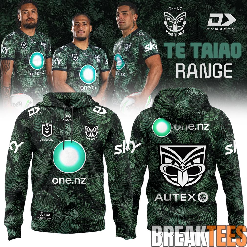New Zealand Warriors 2026 Te Taiao Range Edition - Adult & Kids T-Shirts, Sweatshirts & Hoodies apparel design preview 1