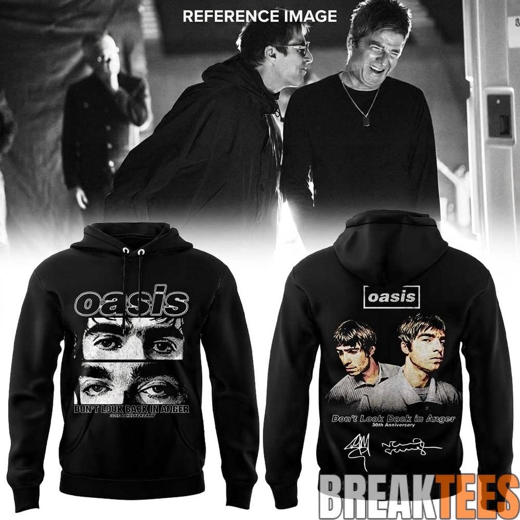 Oasis Don't Look Back in Anger 30th Signature Special - Adult & Kids T-Shirts, Sweatshirts & Hoodies apparel design preview 1
