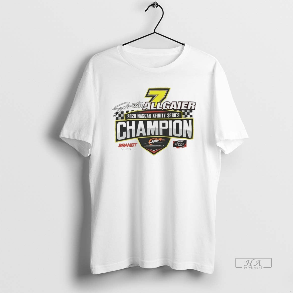 Official 2020 Justin Allgaier Xfinity Series Champion - Adult & Kids T-Shirts, Sweatshirts & Hoodies apparel design preview 1