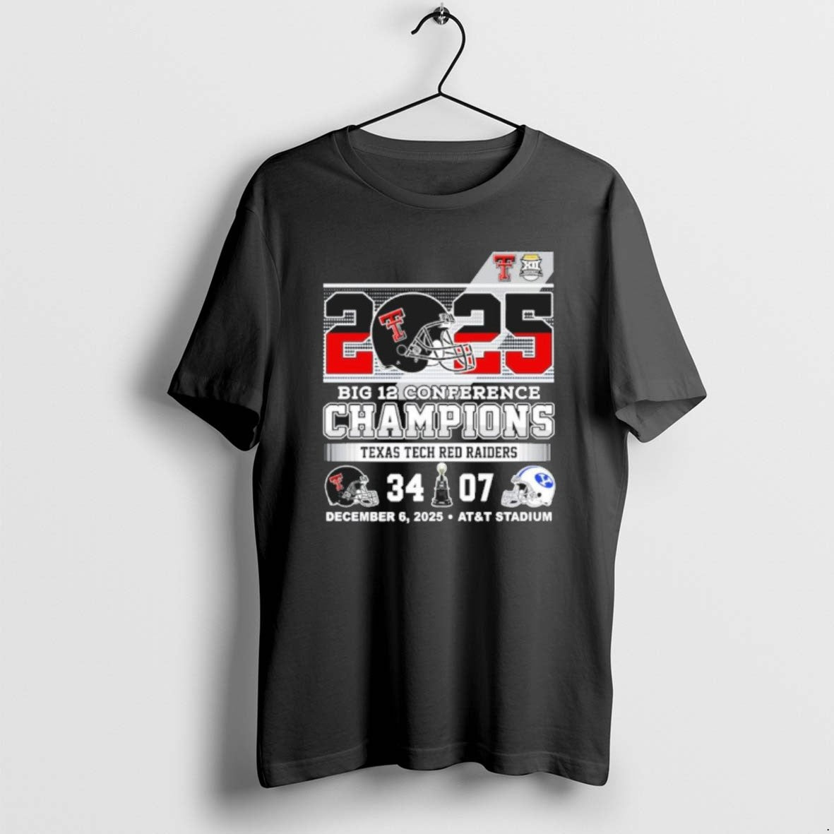 Official 2025 Big 12 Conference Champions Texas Tech - Adult & Kids T-Shirts, Sweatshirts & Hoodies apparel design preview 1