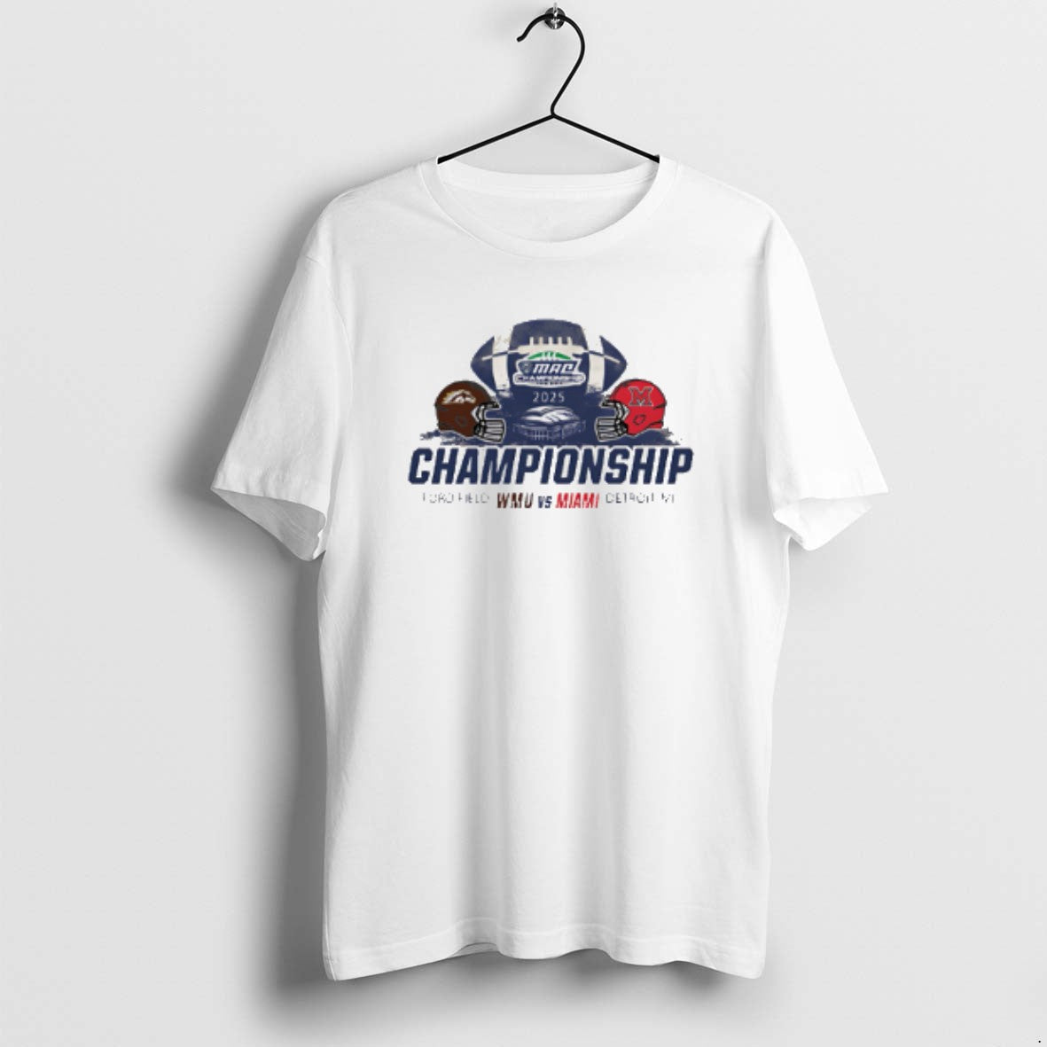 Official 2025 Mac Championship Ford Field Wmu Vs - Adult & Kids T-Shirts, Sweatshirts & Hoodies apparel design preview 1
