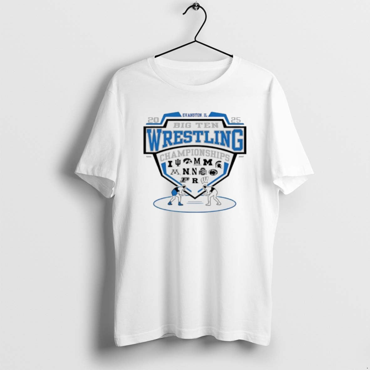 Official All Team 2025 Big Ten Wrestling Tournament - Adult & Kids T-Shirts, Sweatshirts & Hoodies apparel design preview 1
