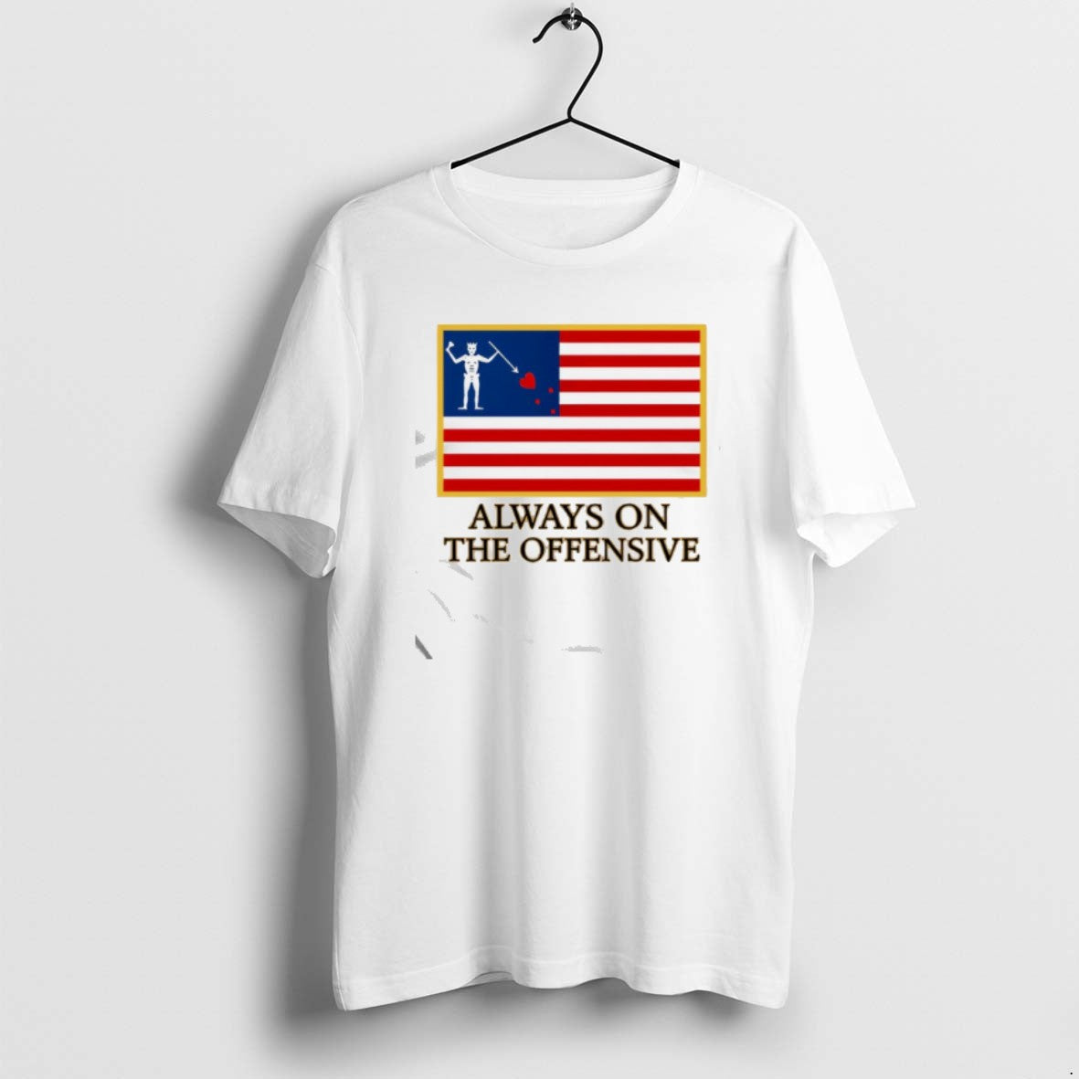 Official Always On The Offensive Flag - Adult & Kids T-Shirts, Sweatshirts & Hoodies apparel design preview 1