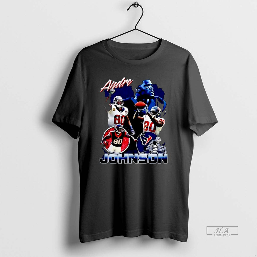 Official Andre Johnson Houston Texans Player Collage - Adult & Kids T-Shirts, Sweatshirts & Hoodies apparel design preview 1