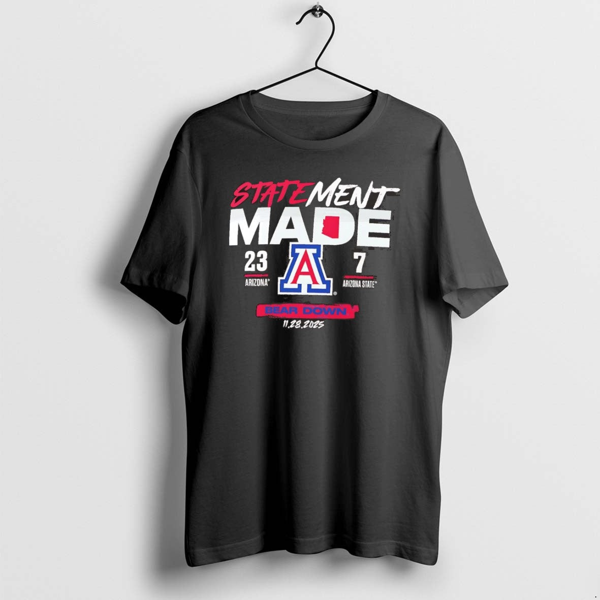 Official Arizona Wildcats Statement Made Bear Down - Adult & Kids T-Shirts, Sweatshirts & Hoodies apparel design preview 1
