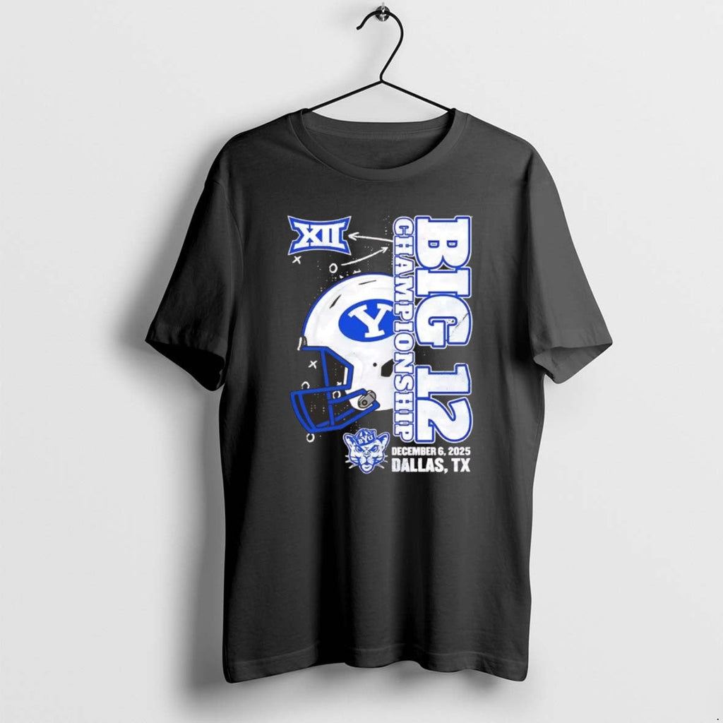Official Byu Cougars 2025 Big 12 Championship - Adult & Kids T-Shirts, Sweatshirts & Hoodies apparel design preview 1