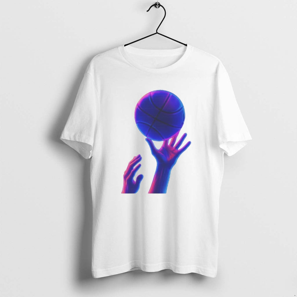 Official Basketball Hands Neon Vaporwave Graphic - Adult & Kids T-Shirts, Sweatshirts & Hoodies apparel design preview 1