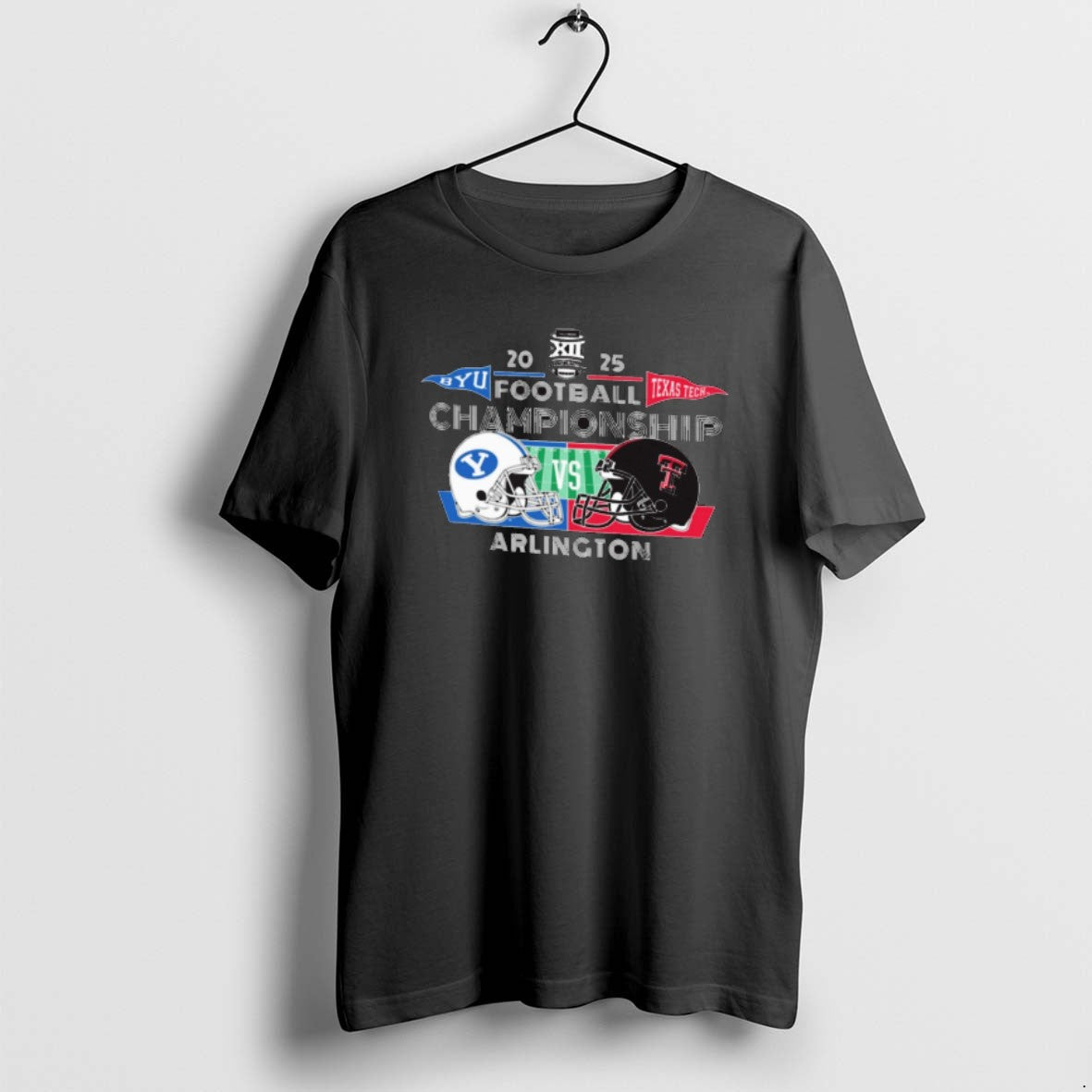 Official Big 12 Championship Bound Dueling Helmets - Adult & Kids T-Shirts, Sweatshirts & Hoodies apparel design preview 1
