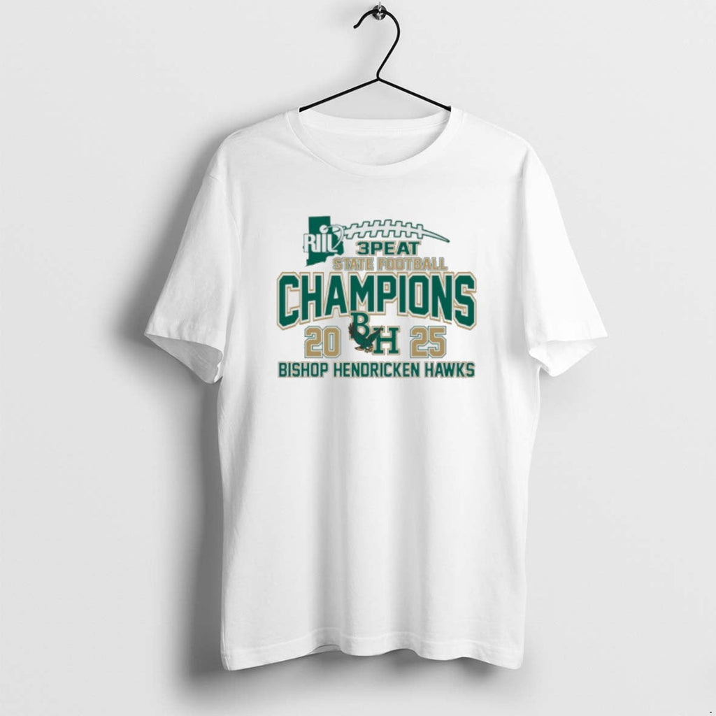Official Bishop Hendricken Hawks Riil 3 Peat State - Adult & Kids T-Shirts, Sweatshirts & Hoodies apparel design preview 1