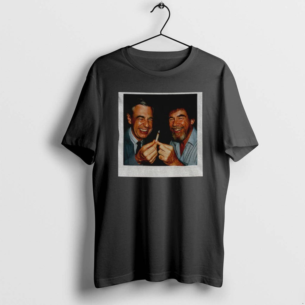 Official Bob Ross And Mr - Adult & Kids T-Shirts, Sweatshirts & Hoodies apparel design preview 1