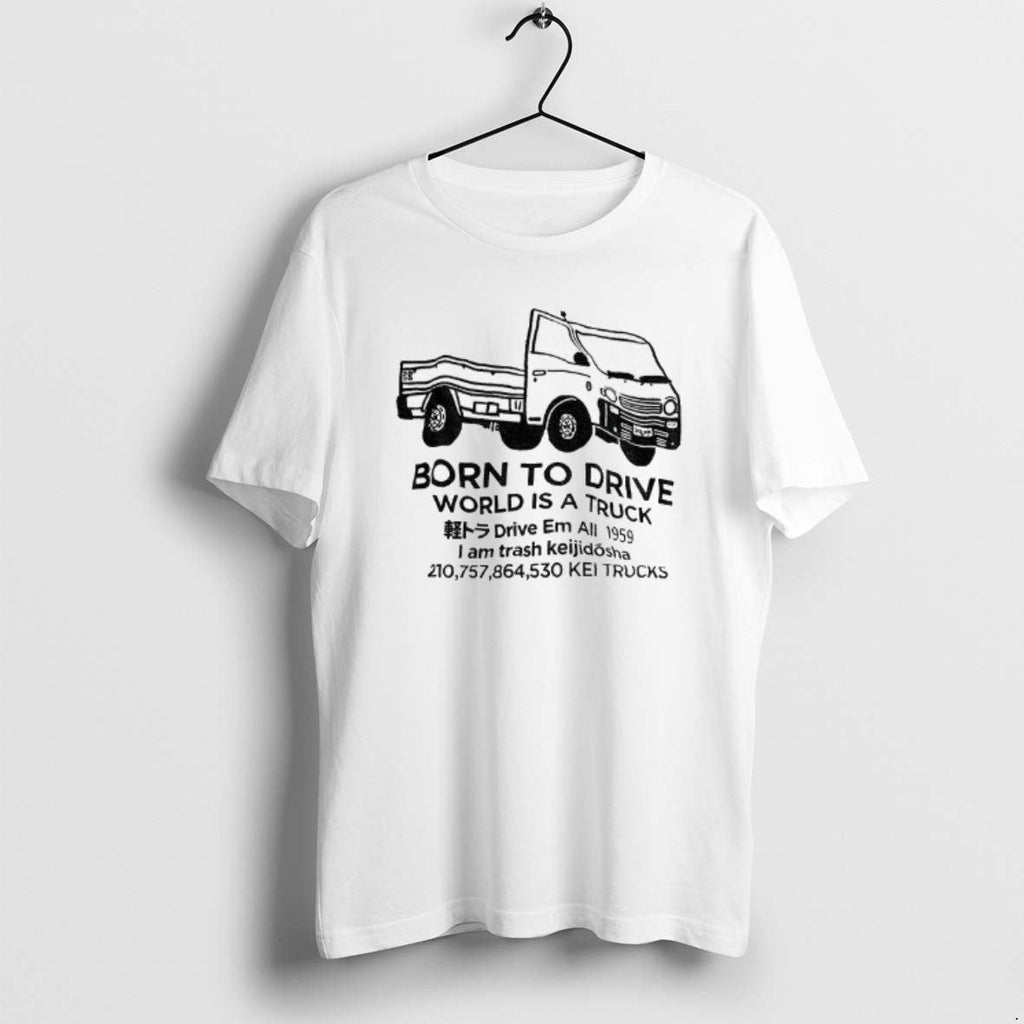 Official Born To Drive World Is A Truck Em All 1959 - Adult & Kids T-Shirts, Sweatshirts & Hoodies apparel design preview 1