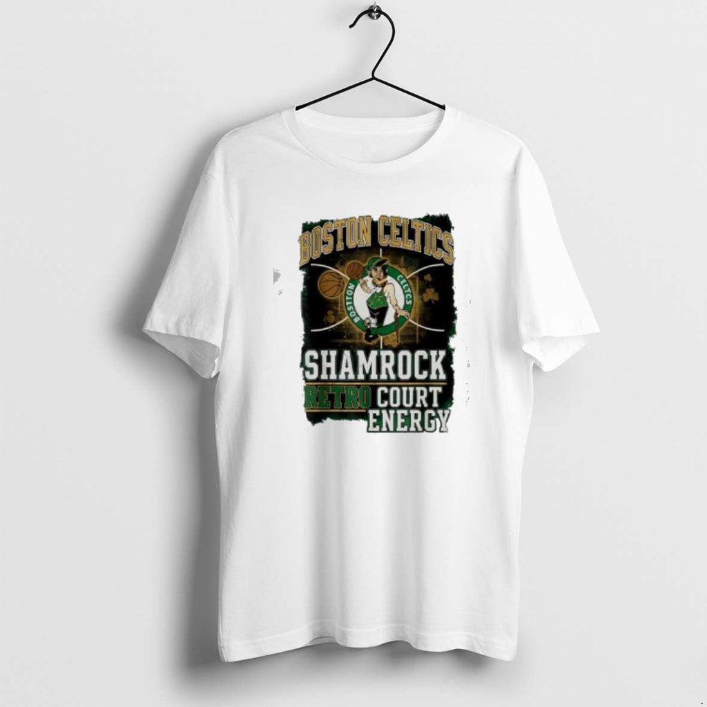 Official Boston Celtics Shamrock Retro Court Energy - Adult & Kids T-Shirts, Sweatshirts & Hoodies apparel design preview 1