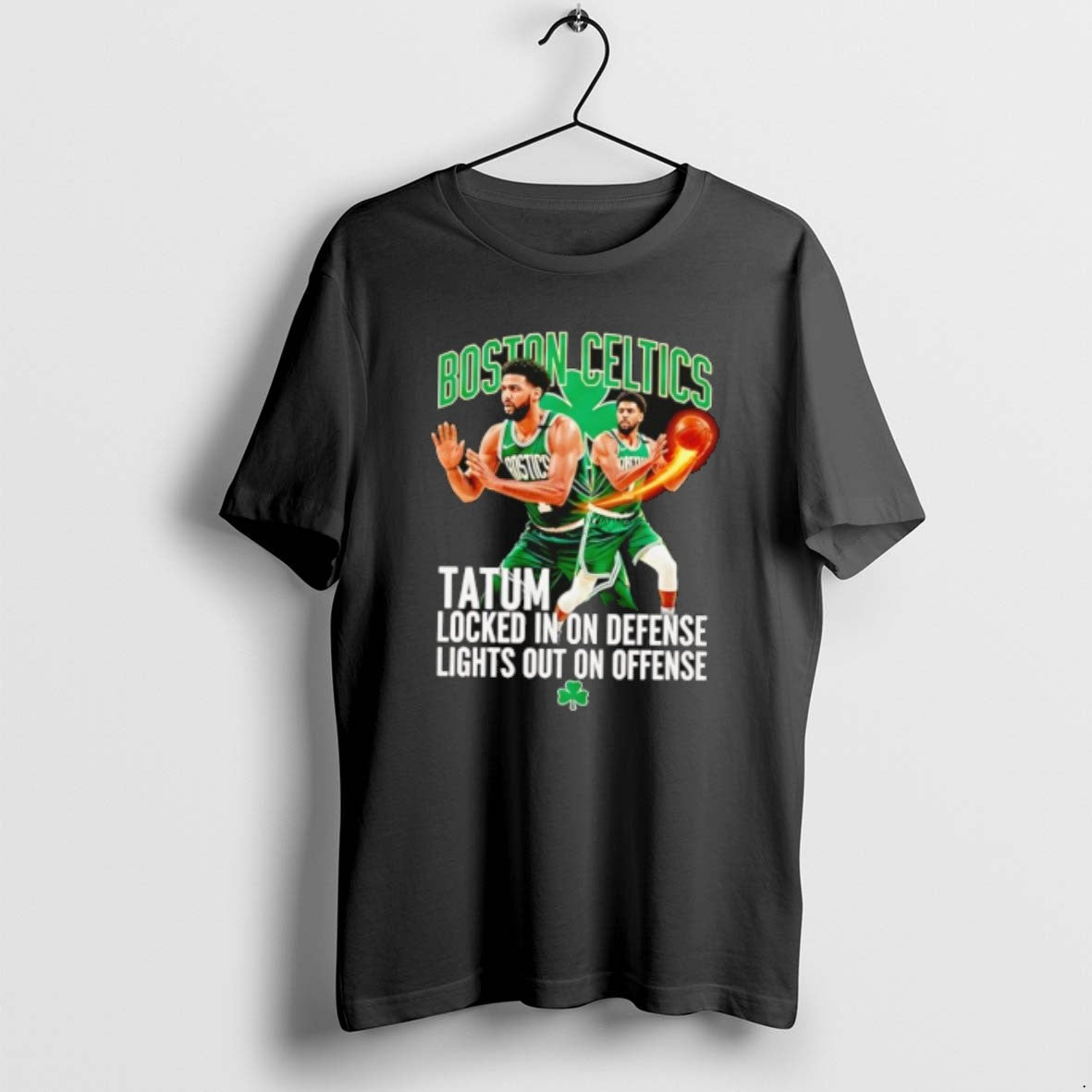 Official Boston Celtics Tatum Locked In On Defense - Adult & Kids T-Shirts, Sweatshirts & Hoodies apparel design preview 1
