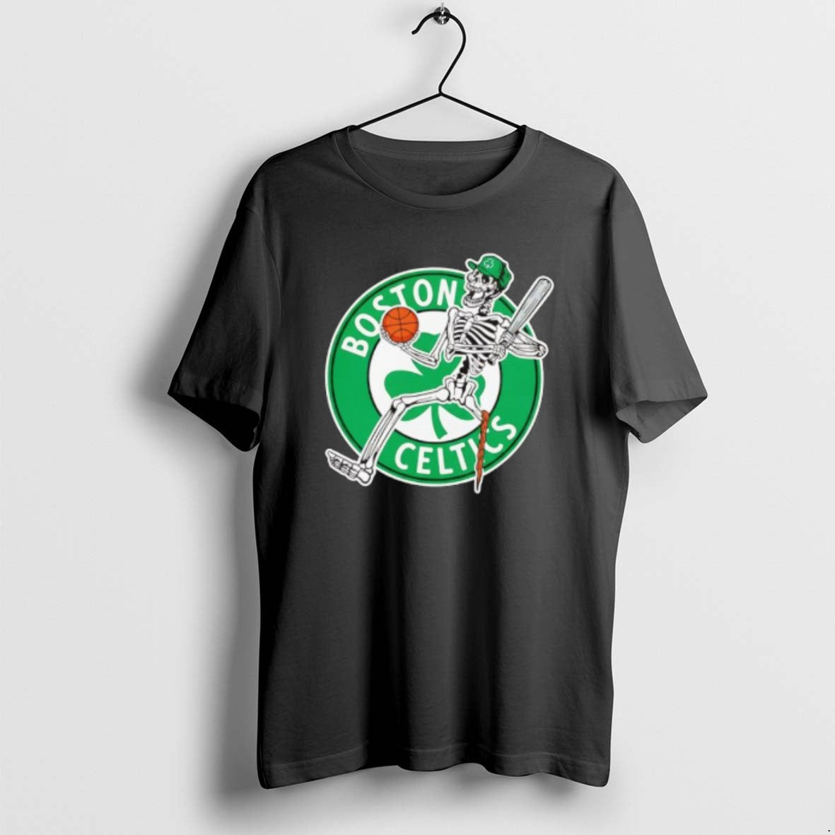 Official Boston Celtics Skeleton Player - Adult & Kids T-Shirts, Sweatshirts & Hoodies apparel design preview 1