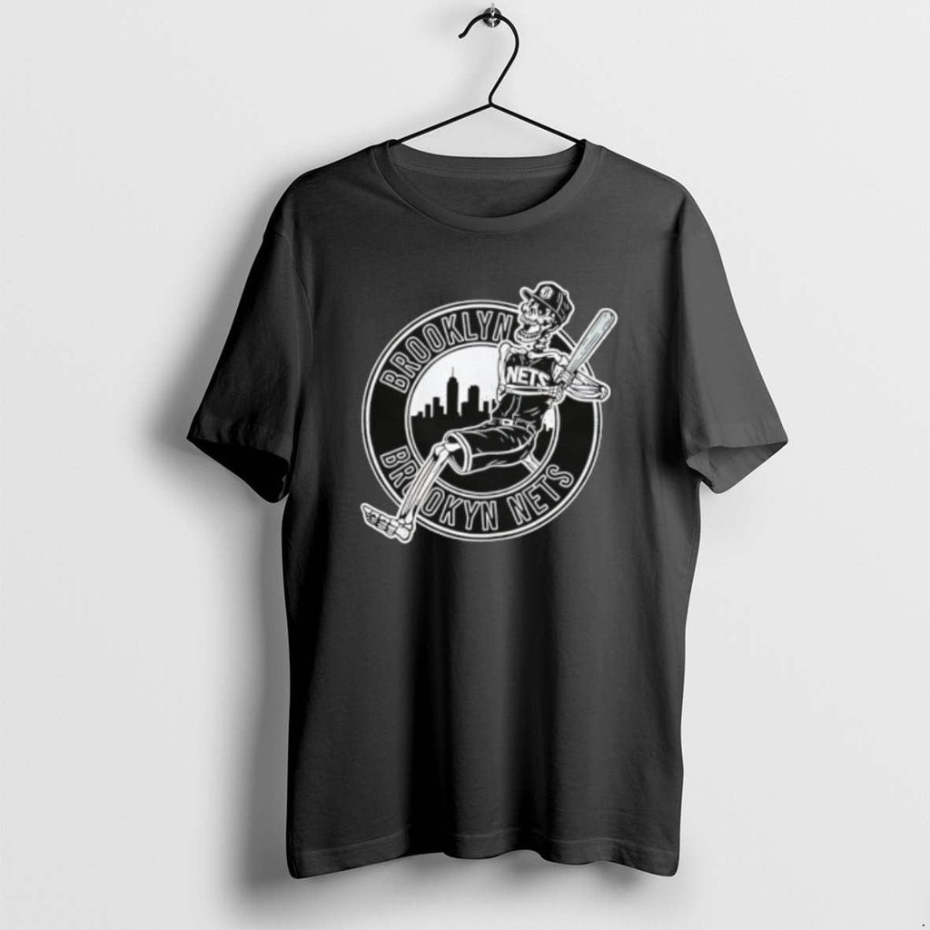 Official Brooklyn Nets Skeleton Player - Adult & Kids T-Shirts, Sweatshirts & Hoodies apparel design preview 1