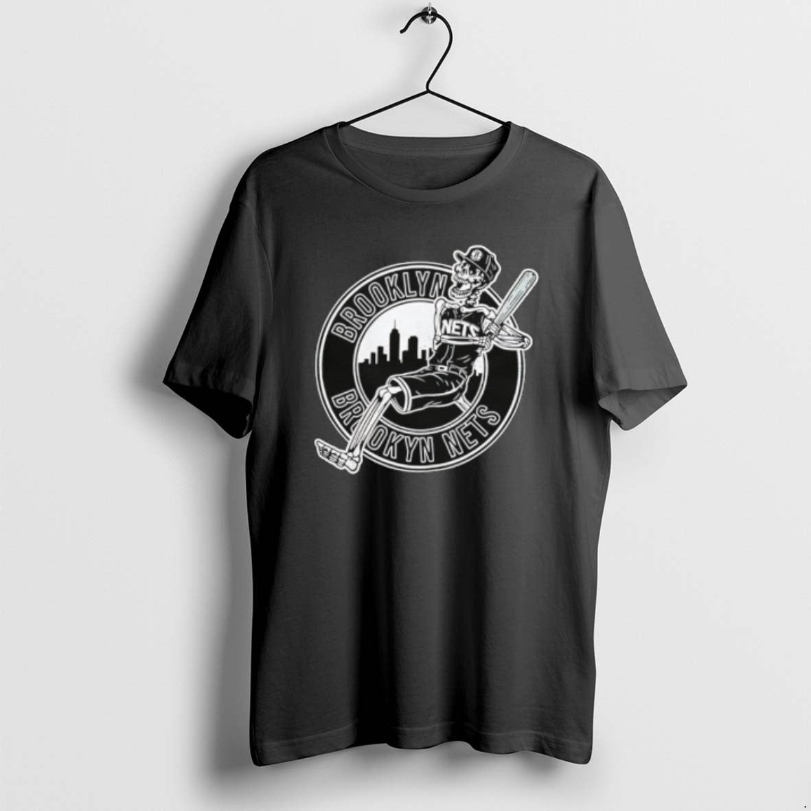 Official Brooklyn Nets Skeleton Player - Adult & Kids T-Shirts, Sweatshirts & Hoodies apparel design preview 1